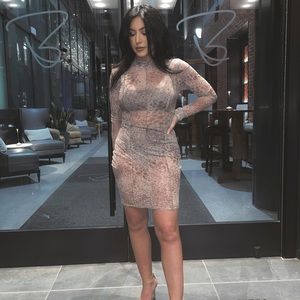 Leopard sheer dress